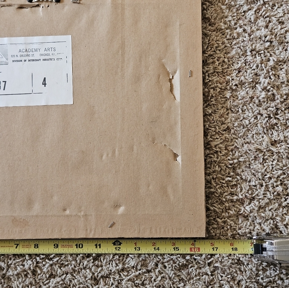 Vintage Academy Arts Roman Ruins Print Framed Matted 16.5x13.5 in - Picture 5 of 7